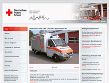 Tablet Screenshot of drk-bad-waldsee.de